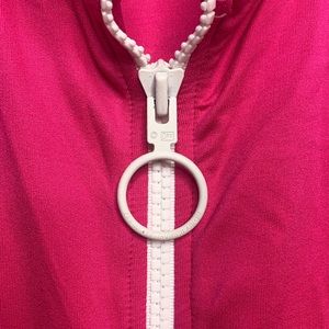 Off-White track suit pink and white stripe